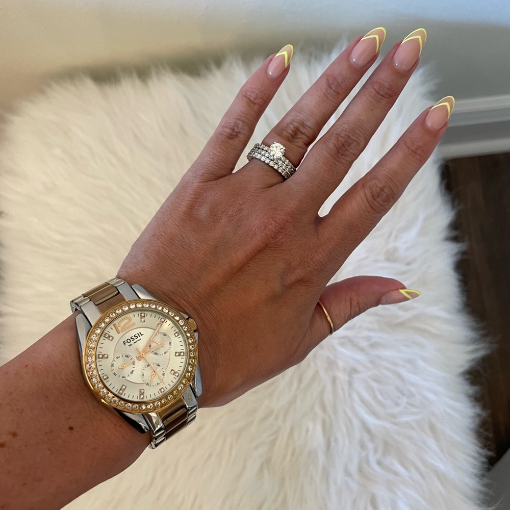 Fossil Two-Tone Rose Gold and Silver Watch